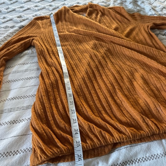 Maeve Anthropologie Rafela Hacci Surplice Top Ribbed Wrap M - Picture 11 of 12